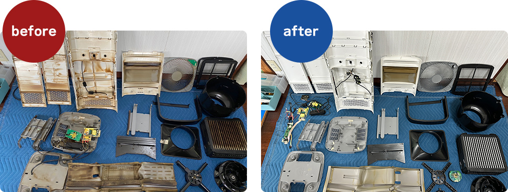 各機体(X3s/X8Dpro/X5D)のBefore→After写真