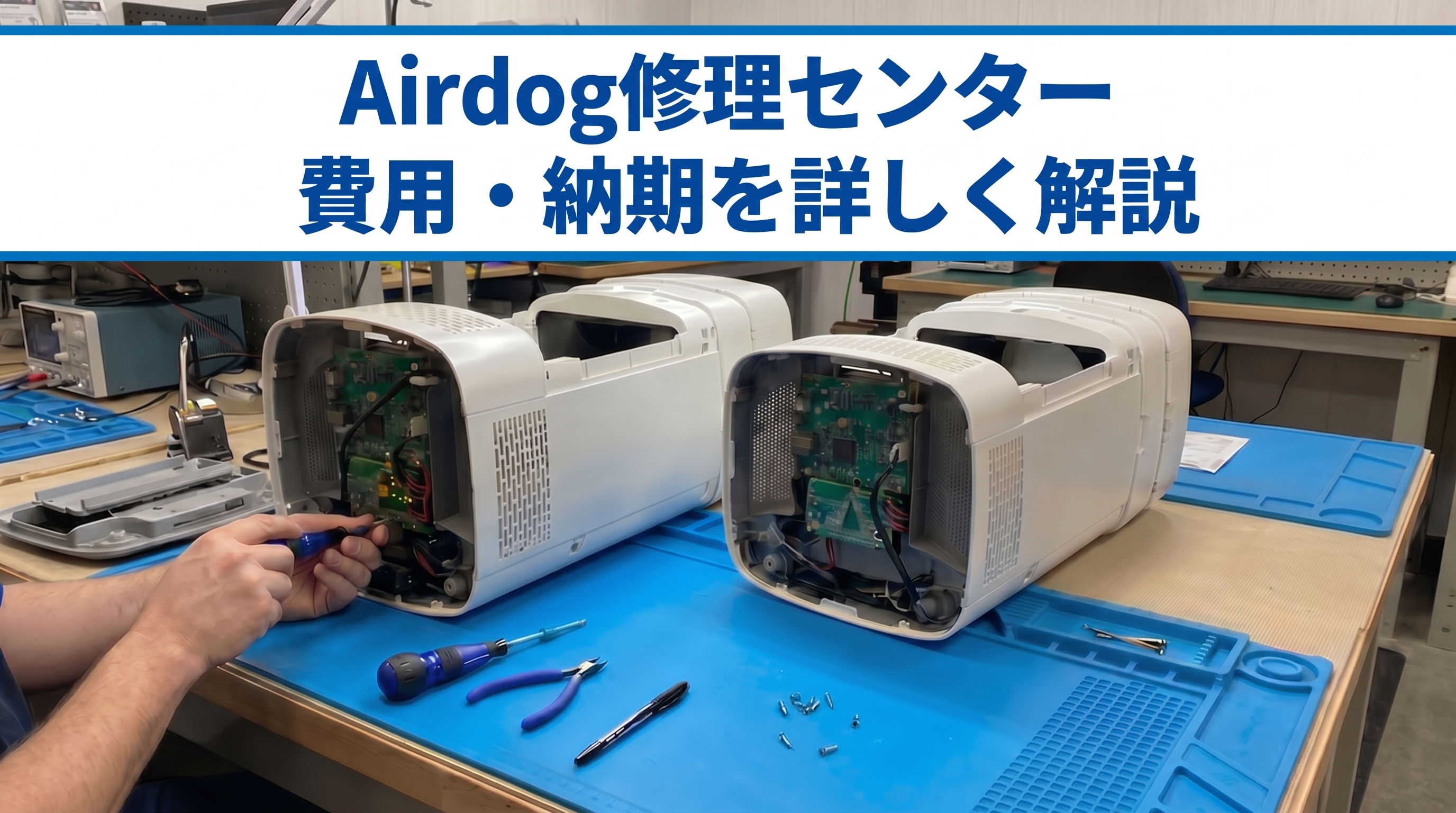 Airdog修理センターの費用と納期を解説するアイキャッチ画像